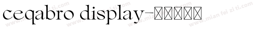 ceqabro display字体转换